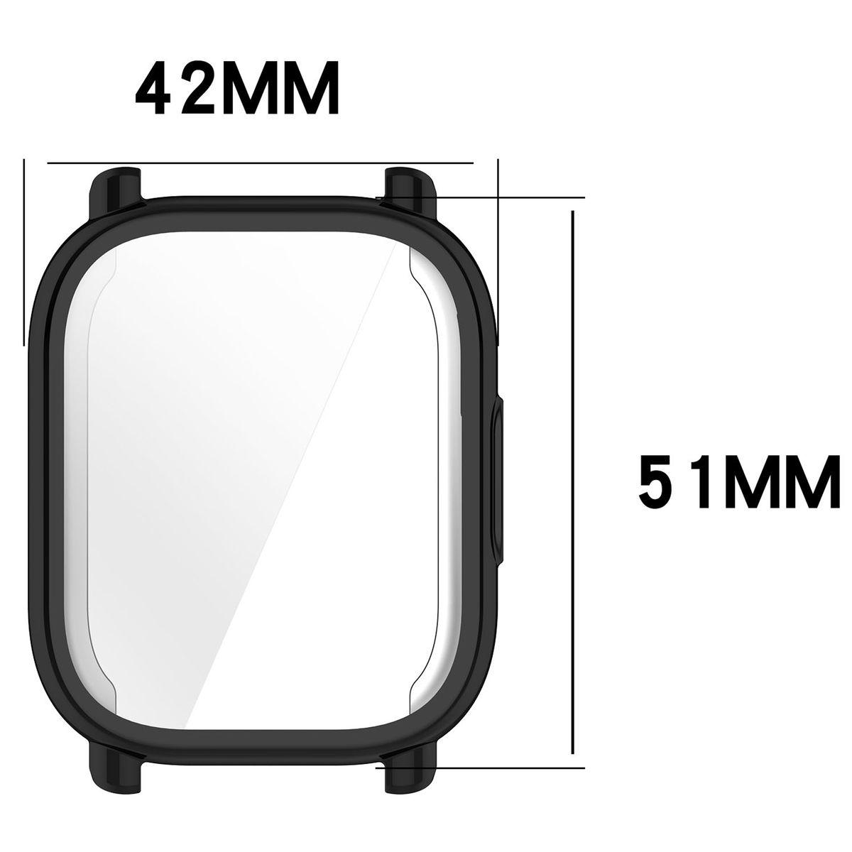 Wymiary plecków Bizon Case Watch Felipe dla Xiaomi Redmi Watch 5 Lite